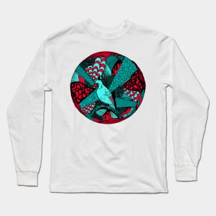 Turqred Circle of The Northern Cardinal Long Sleeve T-Shirt